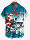 Men's Christmas Funny Graphic Short Sleeve Hawaiian Shirt